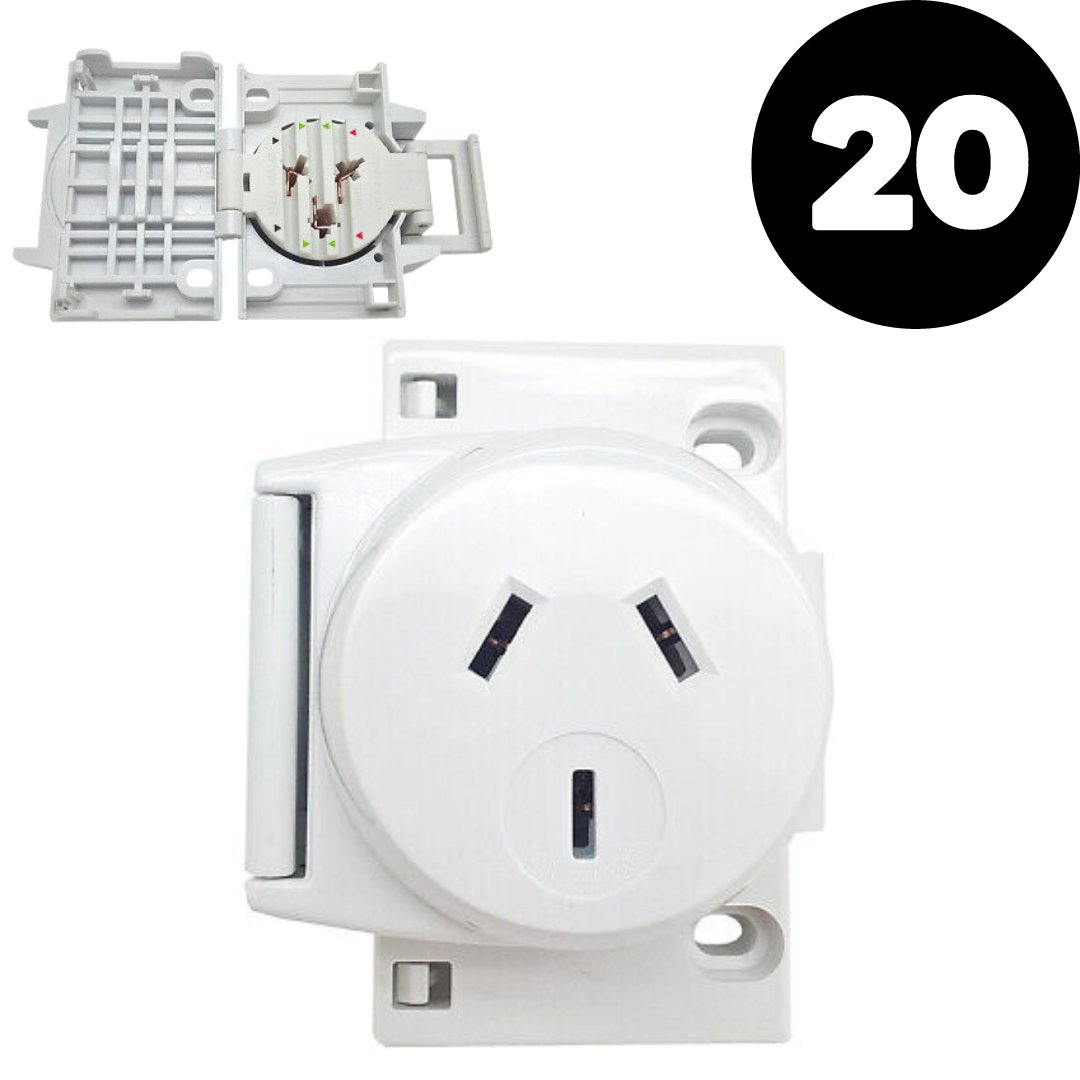 Quick Connect Plug Base 10A Surface Socket 3PIN Outlet For LED Downlights