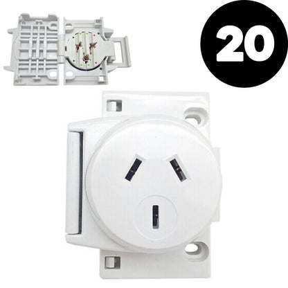 Quick Connect Plug Base 10A Surface Socket 3PIN Outlet For LED Downlights