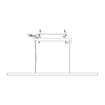 Shard LED Pendant White 1500mm - OL60795/1500WH
