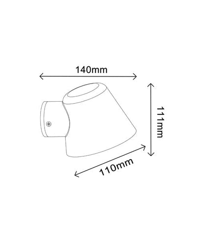 SKOPA Exterior Surface Mounted Wall Light Copper IP44 - SKOPA2