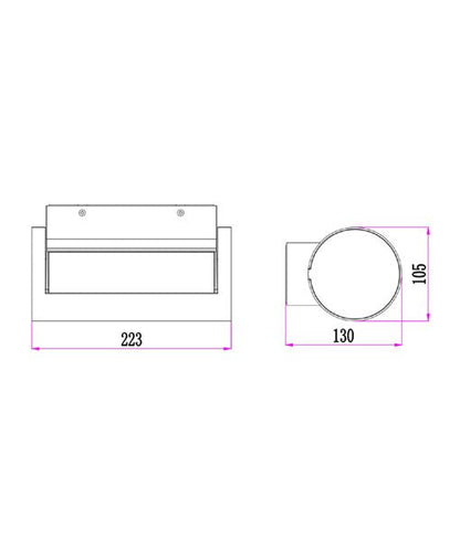 SOMBRA Exterior LED Adjustable Eyelid Surface Mounted Wall Light Dark Grey 13W 3000K IP65 - SOMBRA01