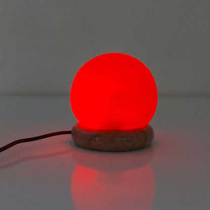 USB Colour Changing Sphere Ball Shape Himalayan Pink Salt Lamp Color Change LED-Himalayan products-The Himalayan Salt Collective