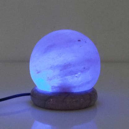 USB Colour Changing Sphere Ball Shape Himalayan Pink Salt Lamp Color Change LED-Himalayan products-The Himalayan Salt Collective