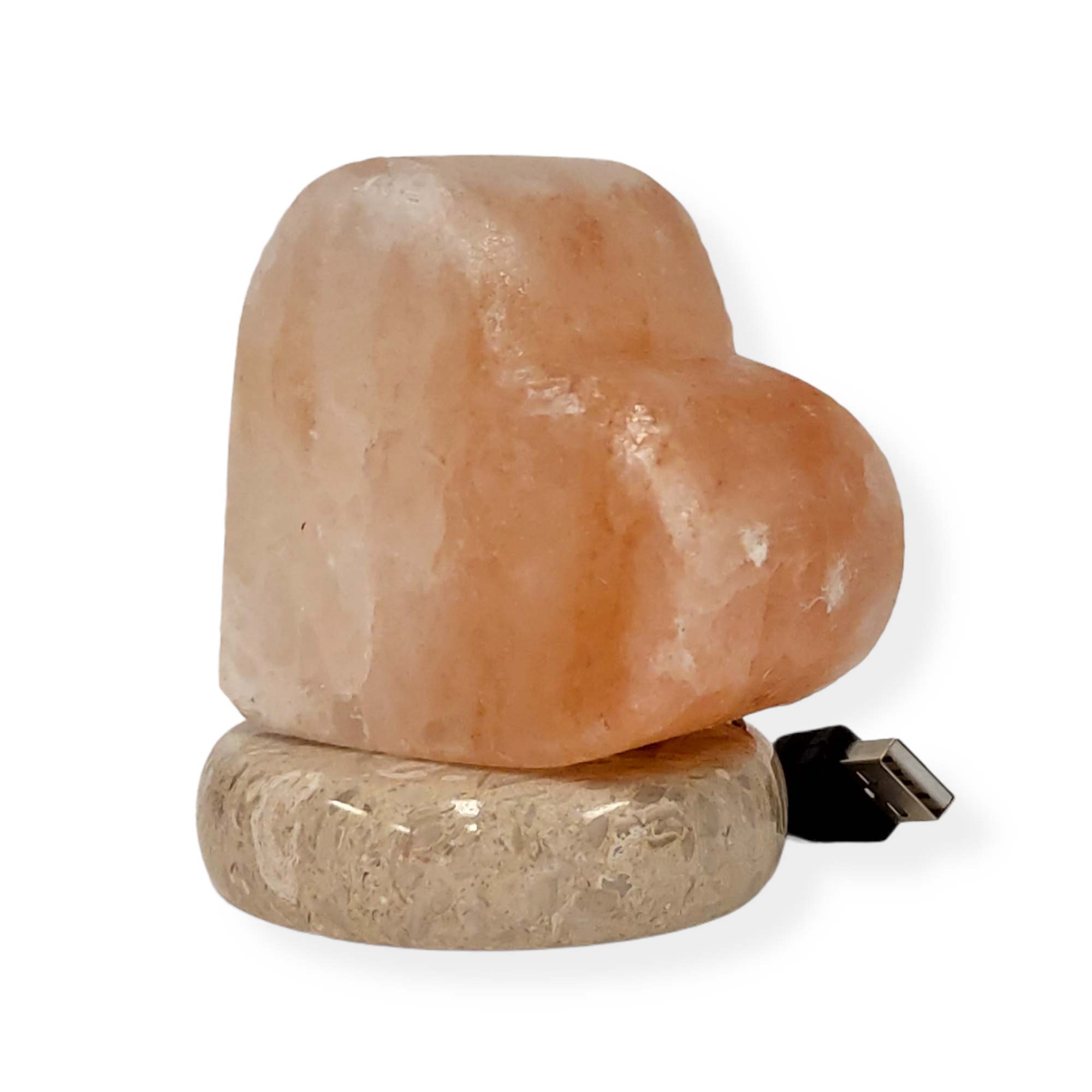 USB Himalayan Pink Rock Salt Lamp - Carved Shape Rocks Light Bulb Decor Lamps-Himalayan products-The Himalayan Salt Collective