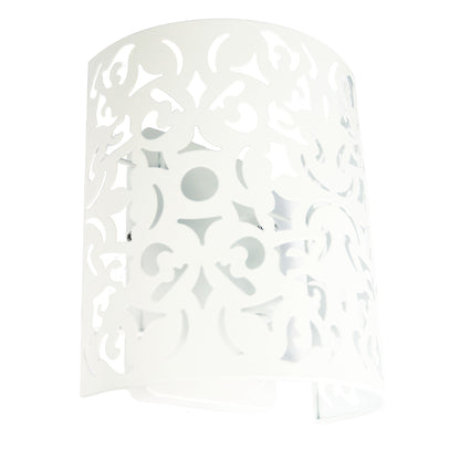 Vicky 1 Light Wall Light Matt White-Wall Sconce-Oriel Lighting