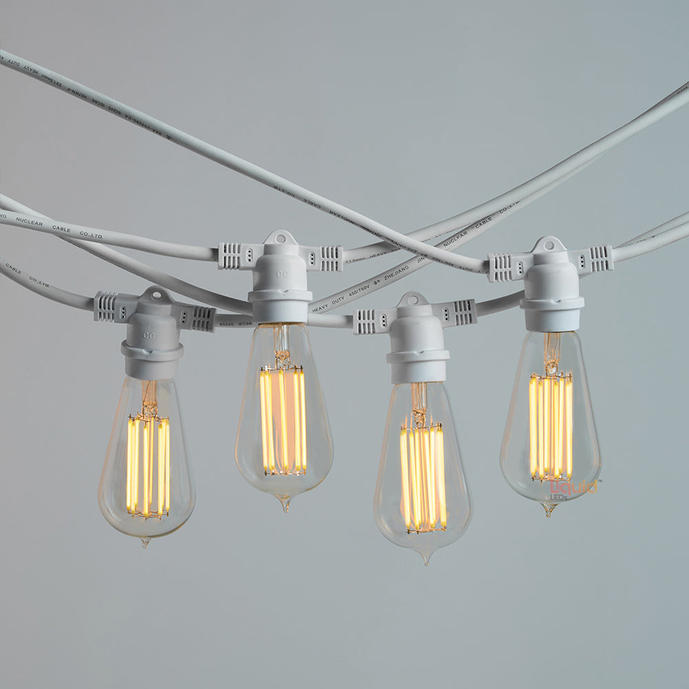 10m White Festoon String Lights with 10 Bulb 240V