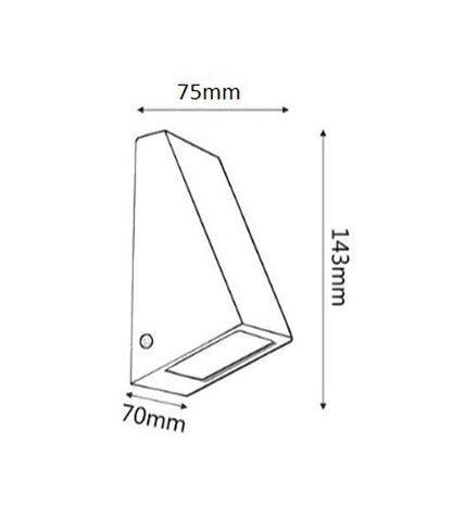 WEDGE Exterior Wall Light 316 Stainless Steel IP44 - WEDGEGSS