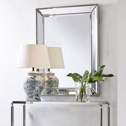 Zeta Wall Mirror - Large Antique Silver Cafe Lighting and Living, Mirrors, zeta-wall-mirror-large-antique-silver