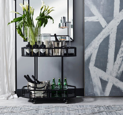 Zeta Wall Mirror - Large Black Cafe Lighting and Living, Living, zeta-wall-mirror-large-black