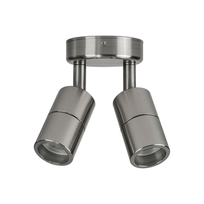 HV1307MR11NW - Mini Tivah 316 Stainless Steel Double Adjustable Wall Pillar Lights