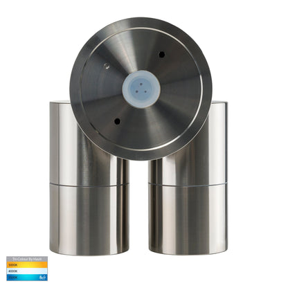 HV1385T-HV1387T - Tivah Titanium Aluminium TRI Colour Double Adjustable Wall Pillar Lights