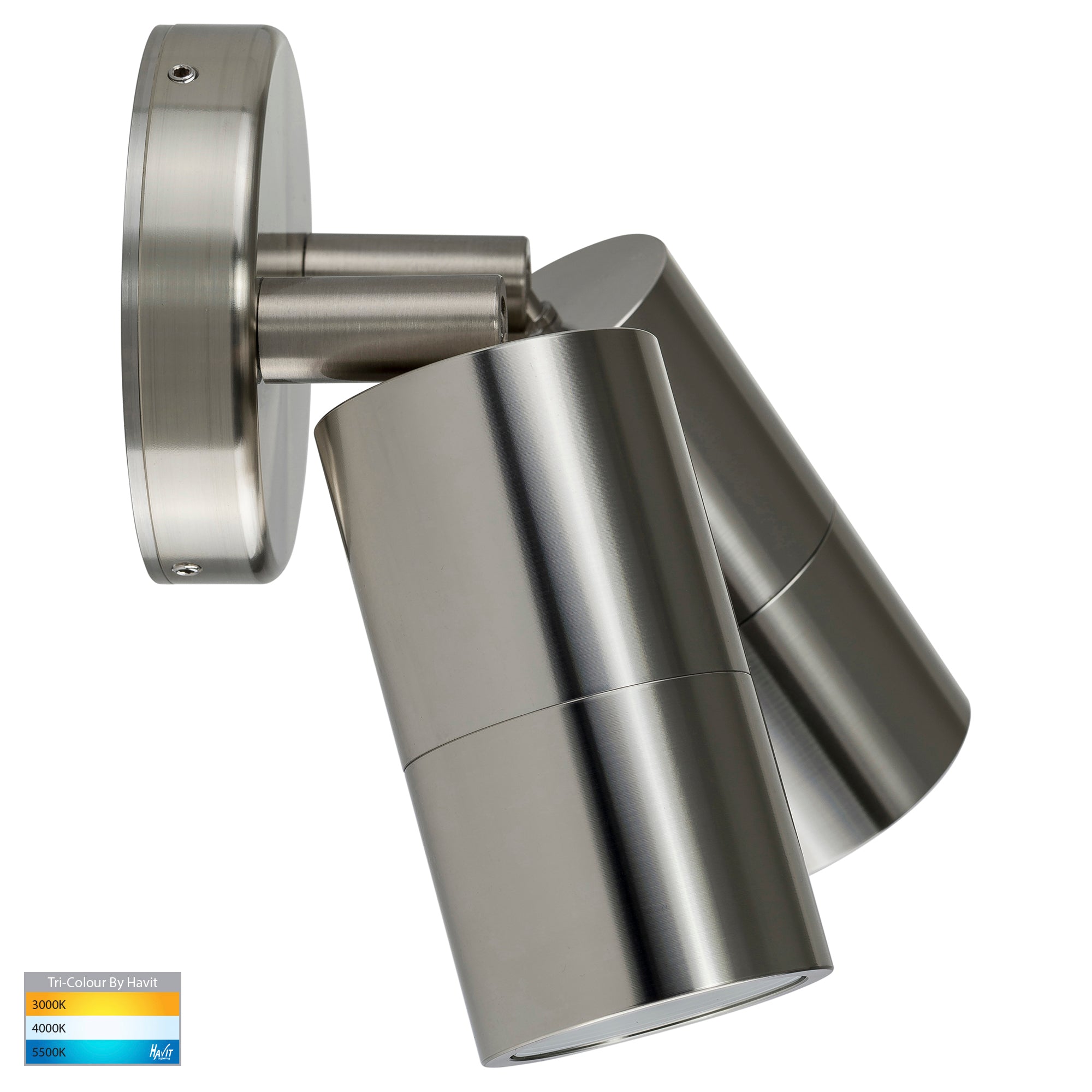 HV1385T-HV1387T - Tivah Titanium Aluminium TRI Colour Double Adjustable Wall Pillar Lights