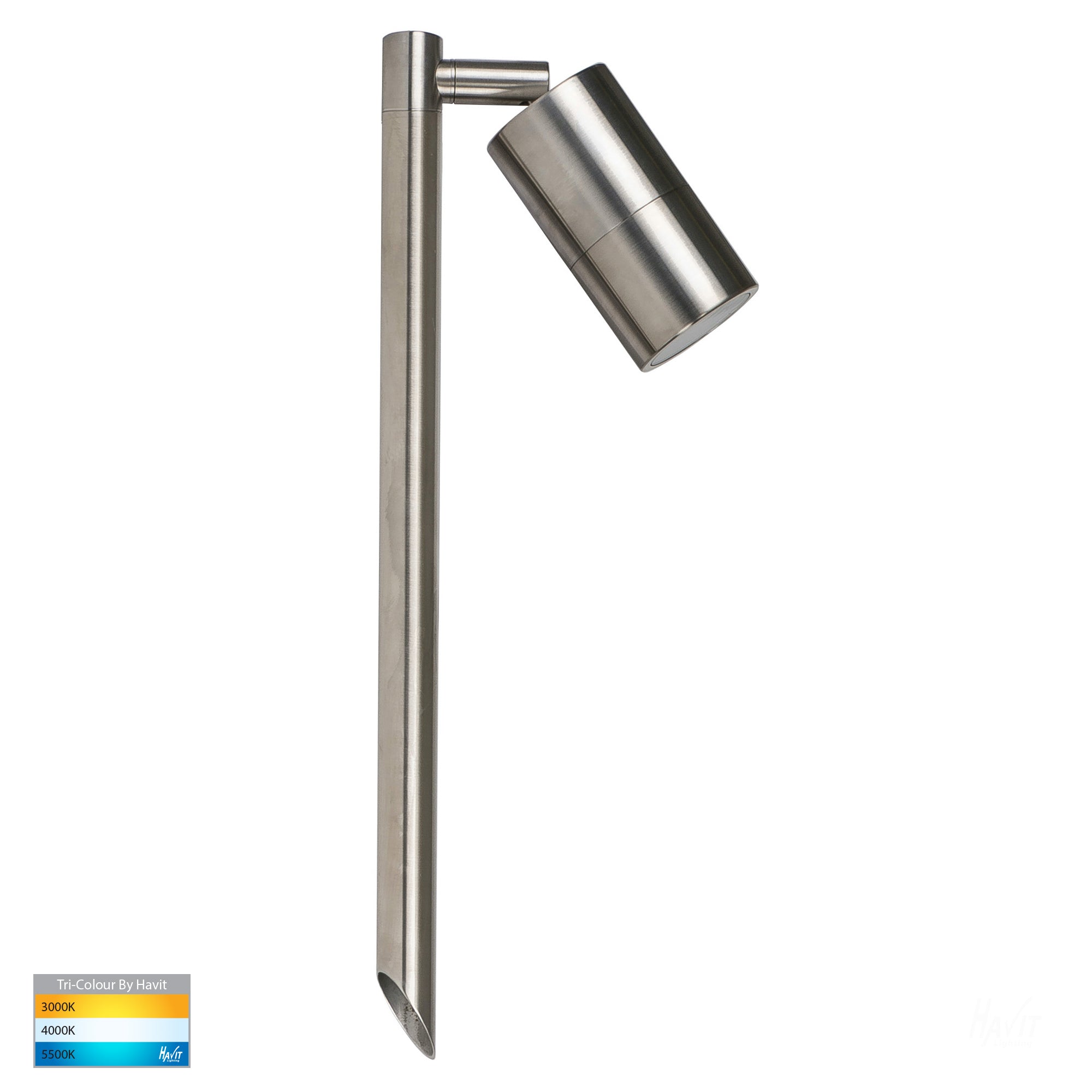 HV1407T-SS316 - Tivah 316 Stainless Steel TRI Colour Single Adjustable LED Spike Light