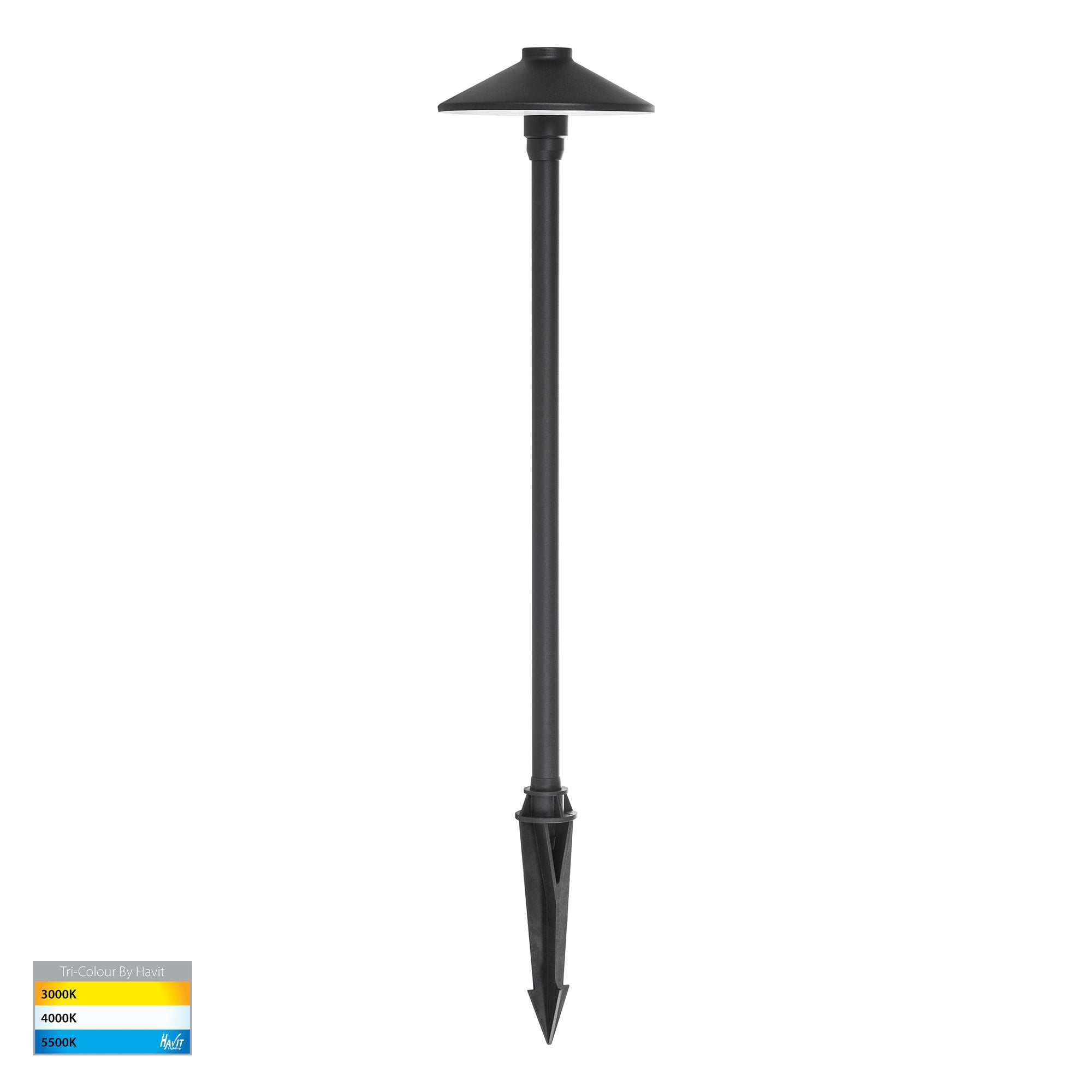 HV1452T-BLK - Polari 316 Stainless Steel Black 3w LED Garden Spike Light