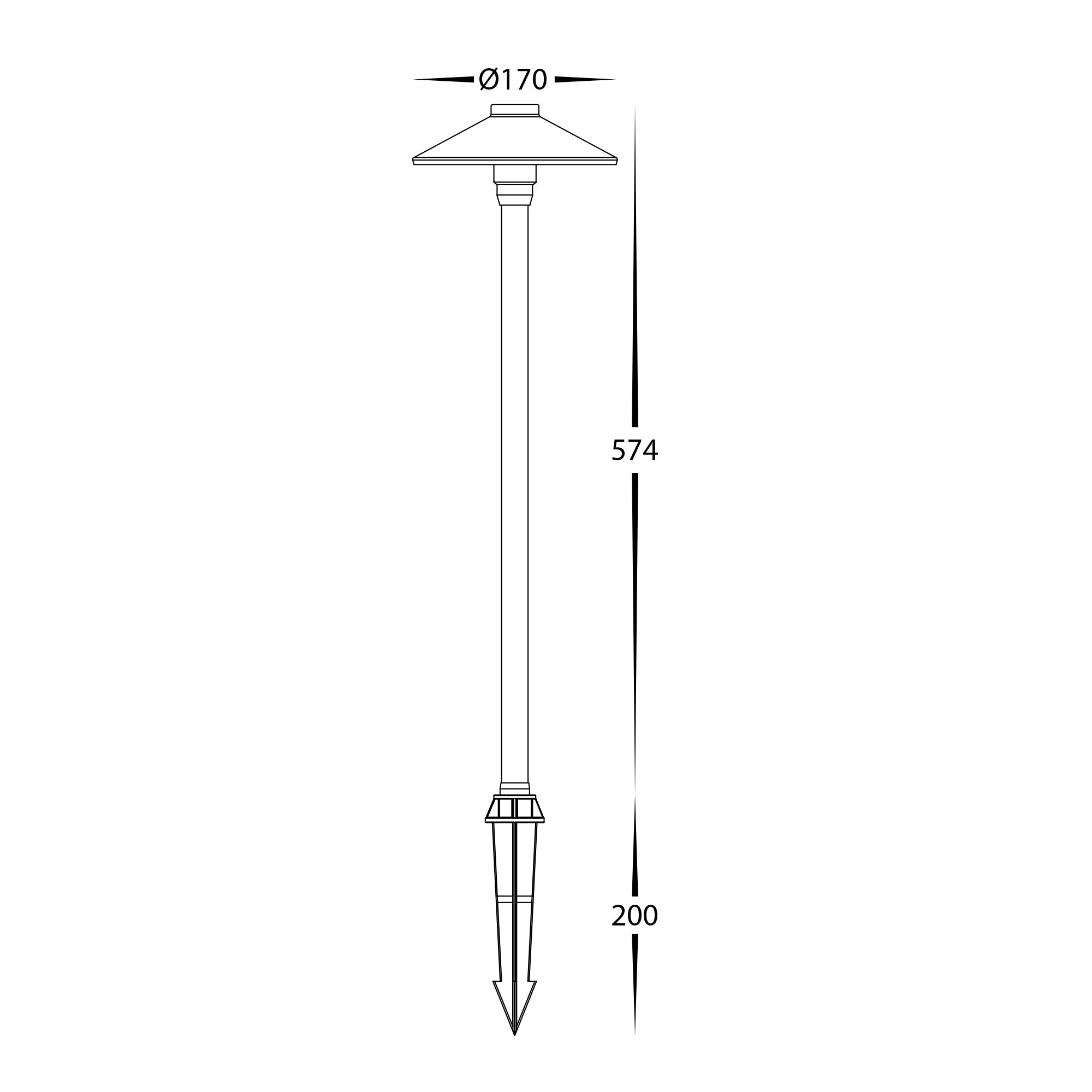 HV1452T-SS316 - Polari 316 Stainless Steel 3w LED Garden Spike Light