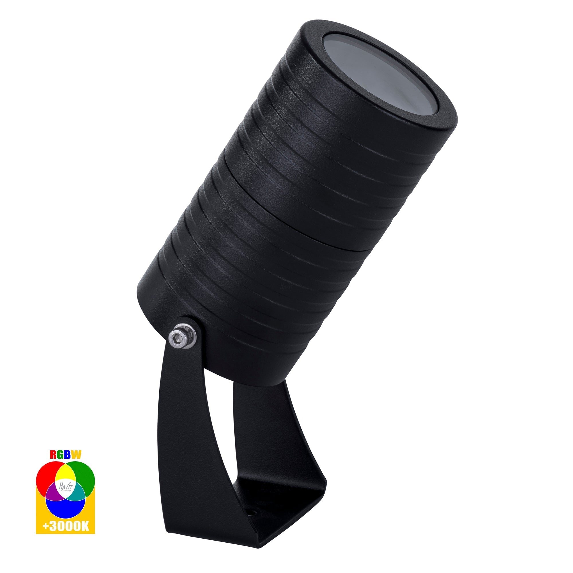 HV1462RGBW-BLK - Nova Aluminium Black RGBW 5w LED Garden Spike Light