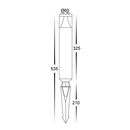 HV1488T-BLK - Divad Aluminium Black LED Garden Spike Light