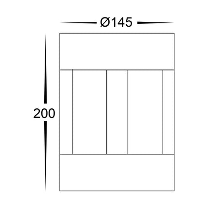 HV1699T-BLK-240V-RND | HV1699T-BLK-24V-RND - Pelare Black LED Pillar Light