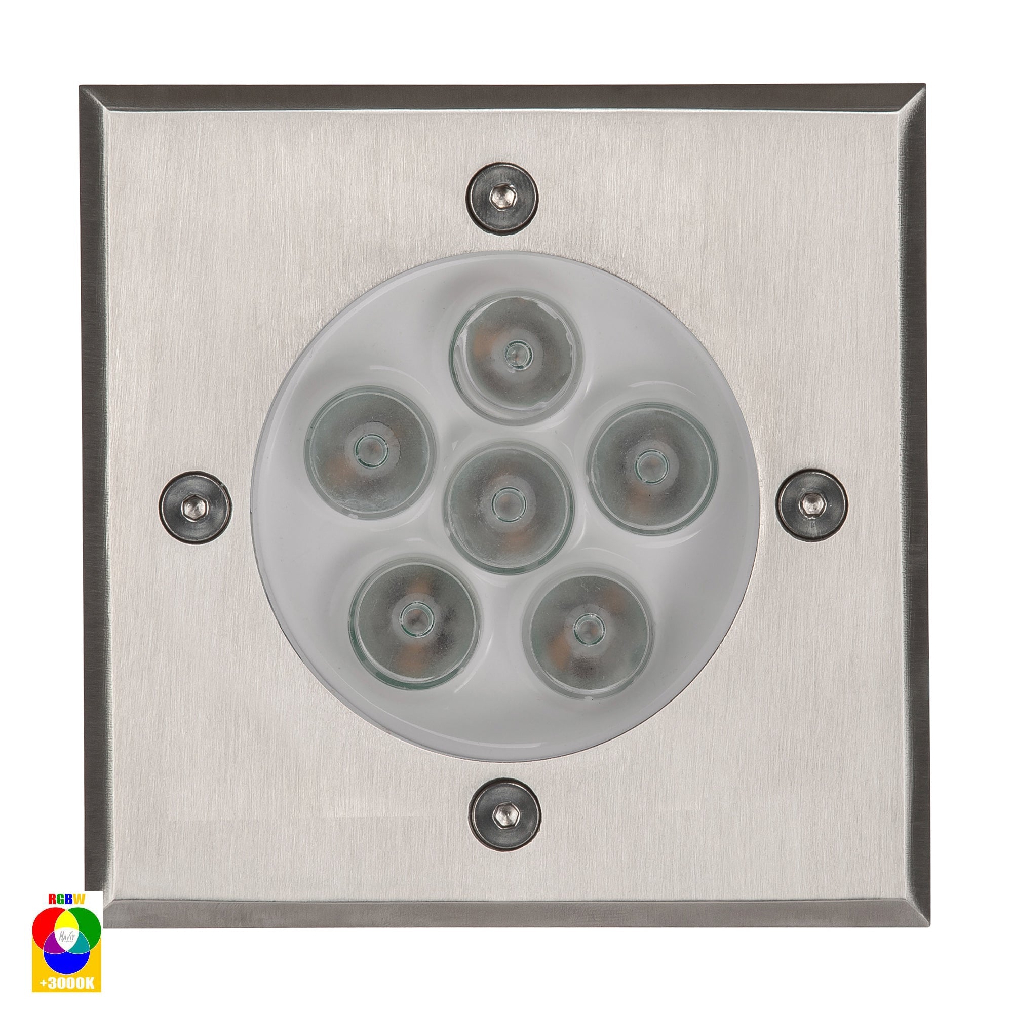 HV1701RGBW - Metro Square 316 Stainless Steel RGBW Inground Light