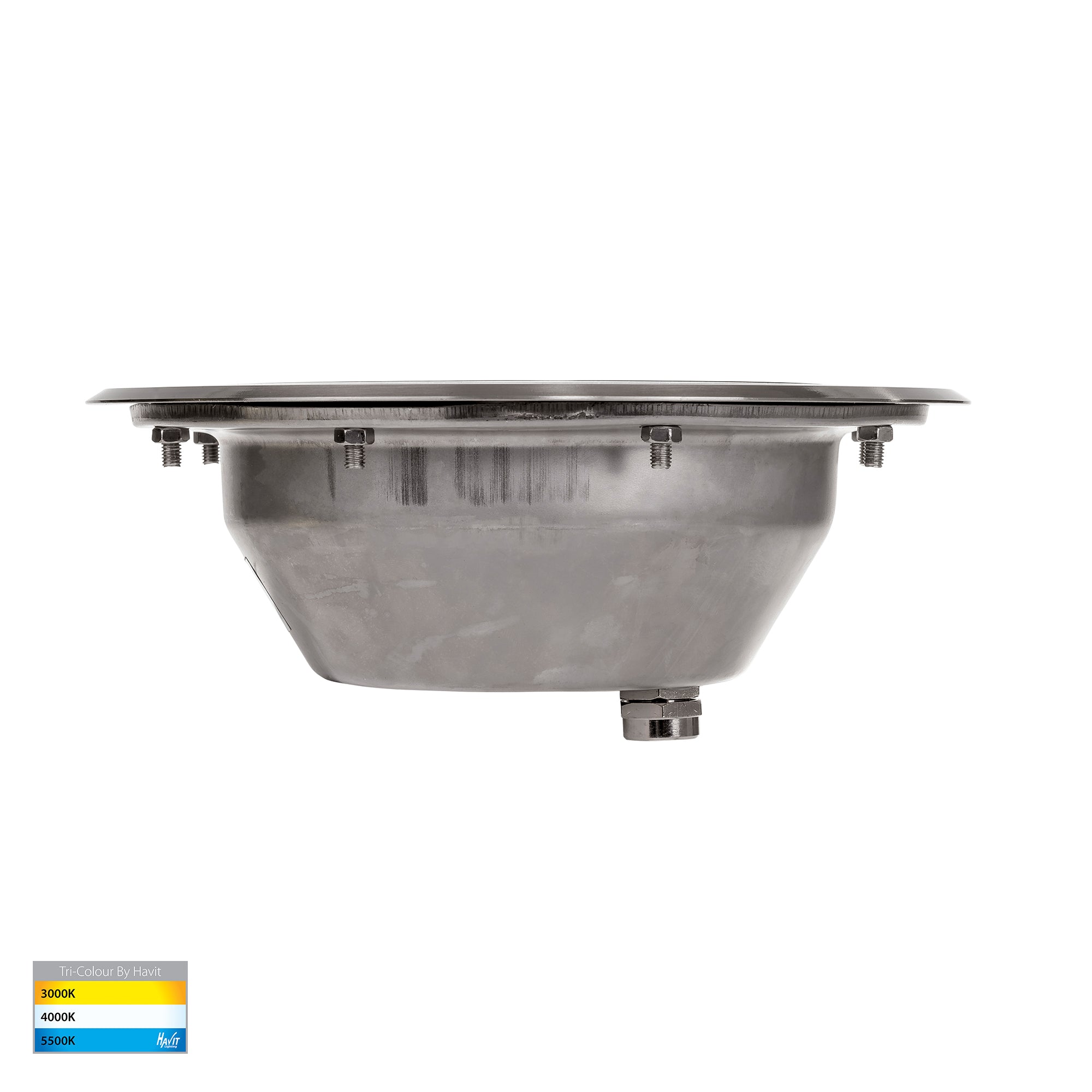 HV1843T - Split 316 Stainless Steel TRI Colour 12w LED Inground Light