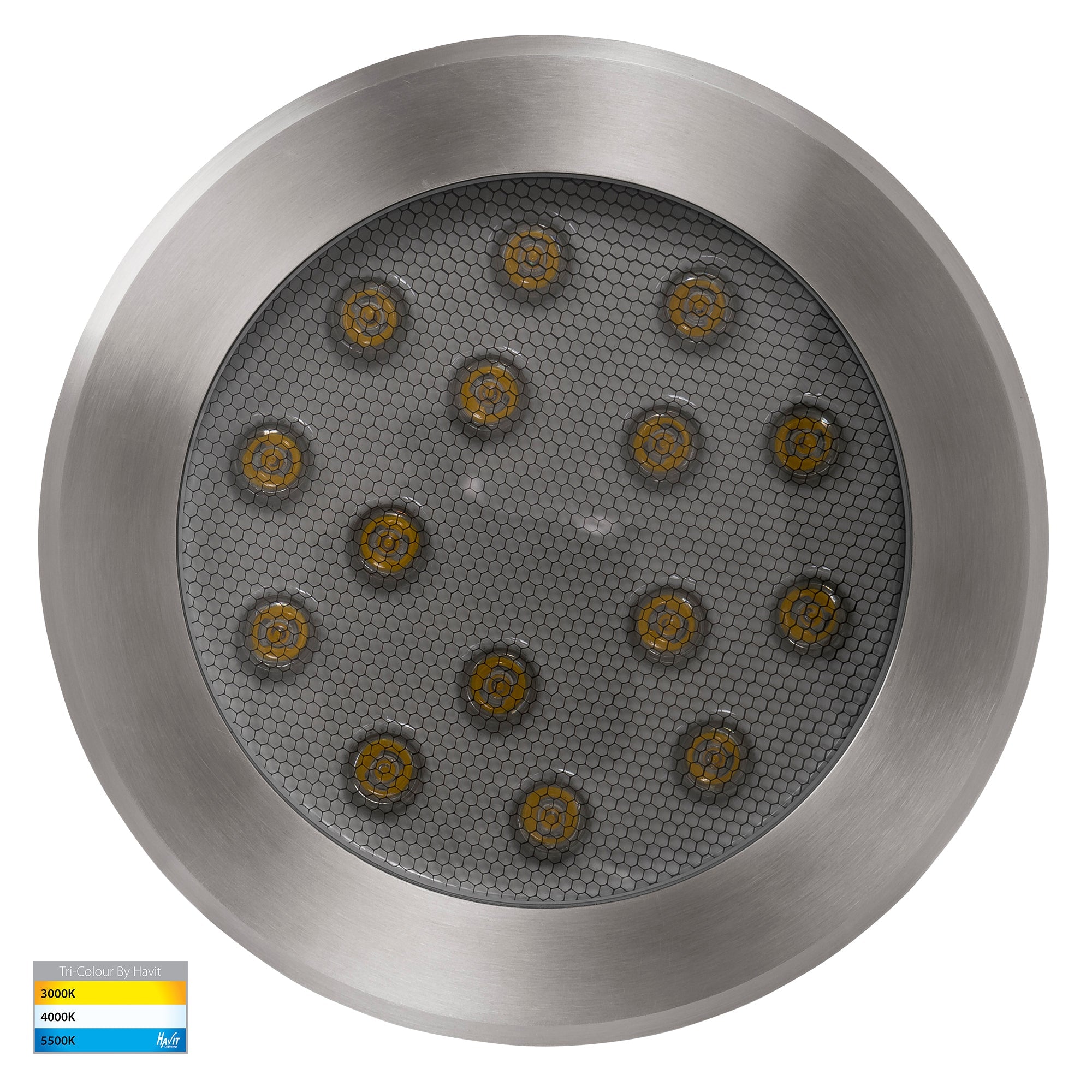 HV1845T - Split 316 Stainless Steel TRI Colour 18w LED Inground Light