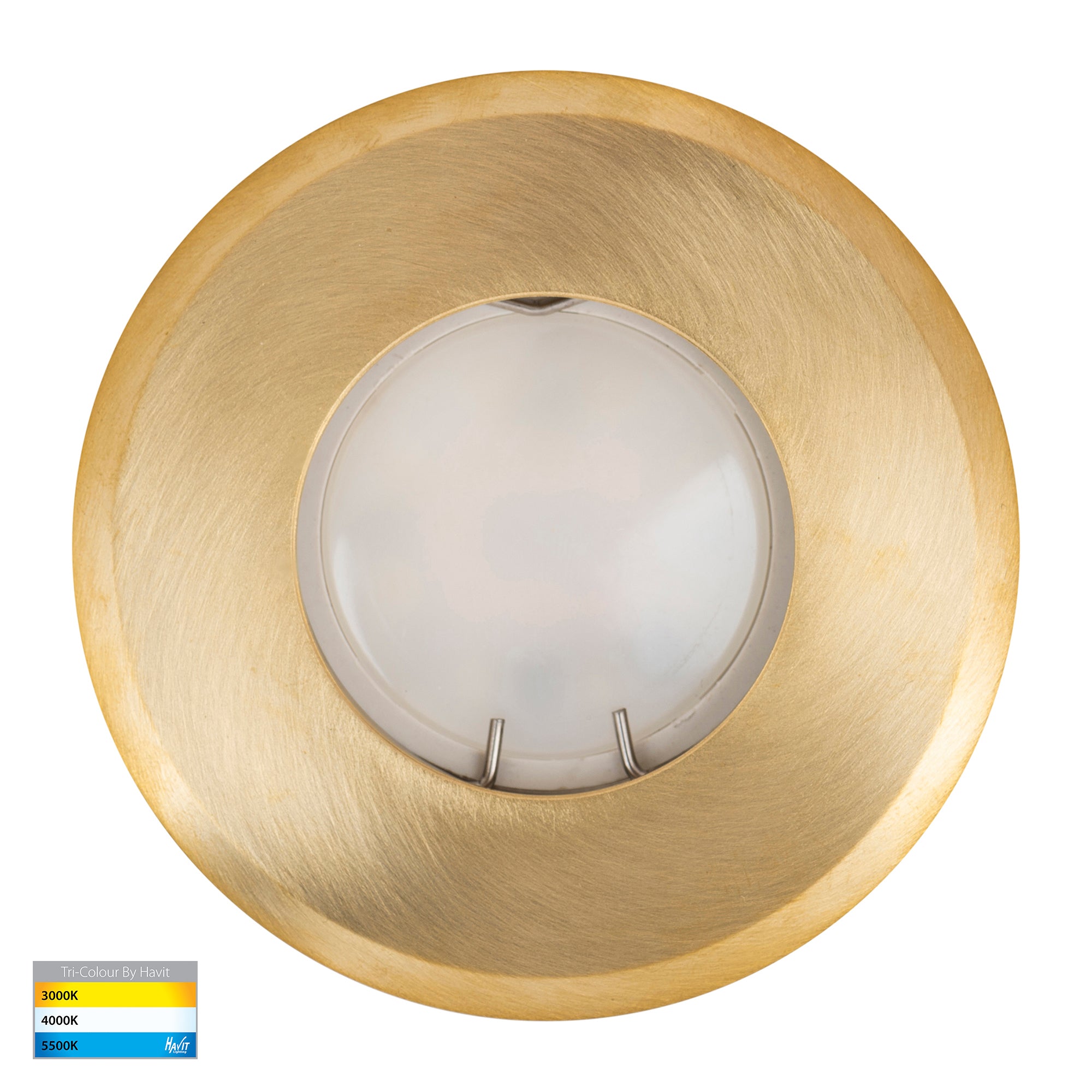 HV19022T-BR - Ollo Brass TRI Colour LED Wall or Inground Light