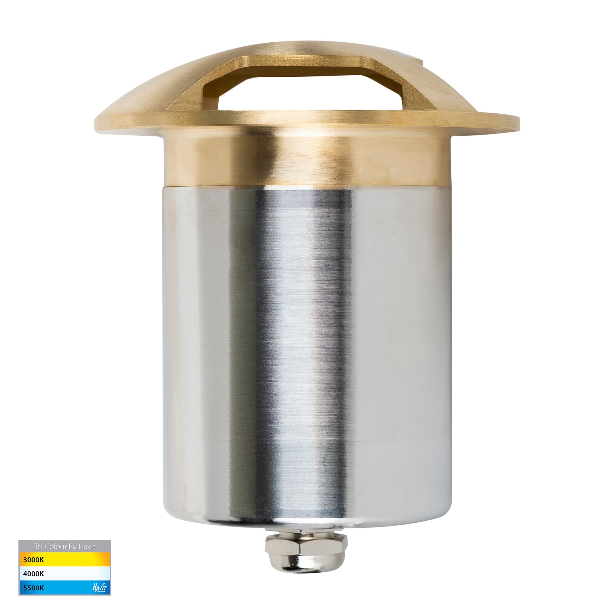 HV19082T-BR - Viale Brass TRI Colour LED Triple Driveway Light