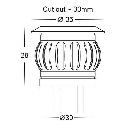 HV2826RGBCW | HV28261RGBCW - Flame 316 Stainless Steel RGBCW Deck Lights
