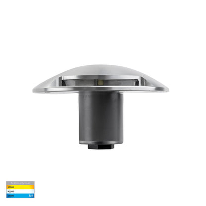 HV2871T-SLV-12V -  Dome Silver Aluminium LED One Way Deck Lights