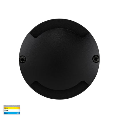 HV2872T-BLK-12V - Dome Black Aluminium Two Way LED Deck Lights