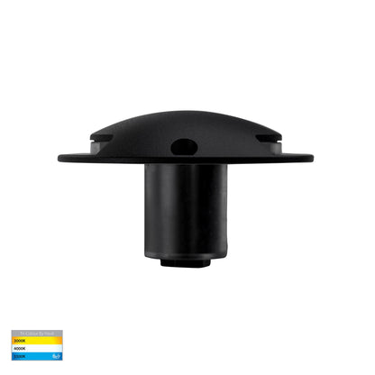 HV2872T-BLK-12V - Dome Black Aluminium Two Way LED Deck Lights