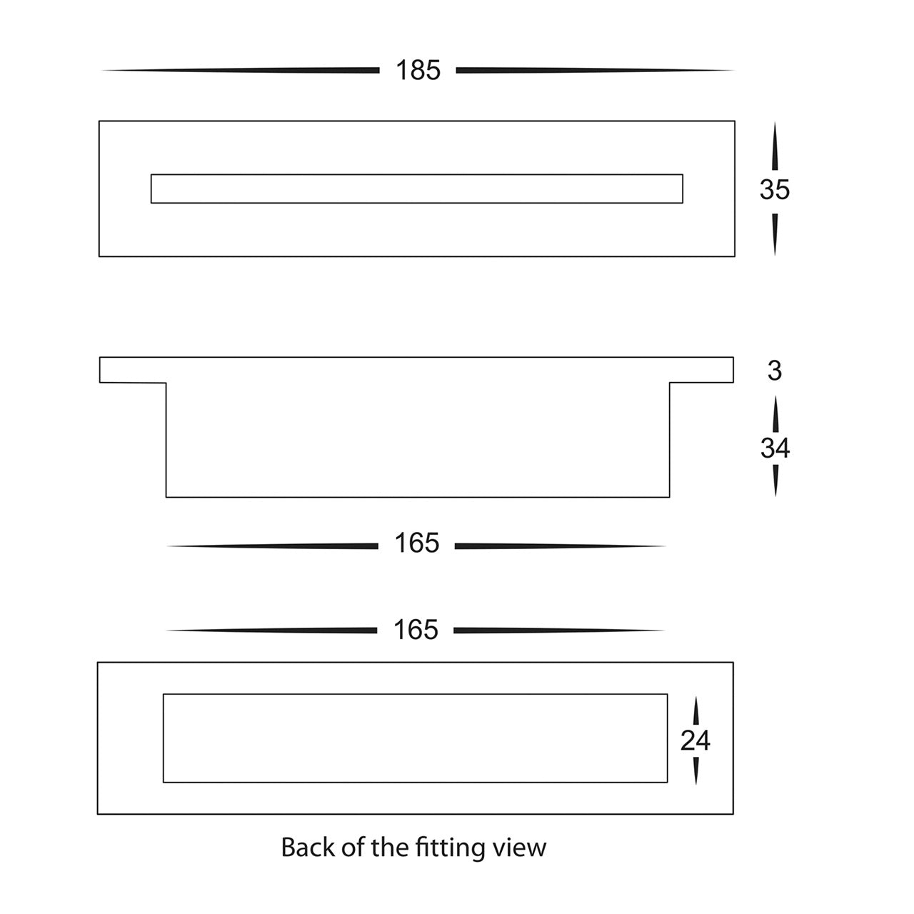 HV3103 - Slot Rectangle Recessed LED Step Light