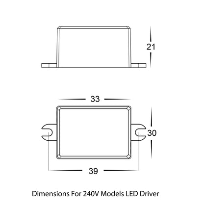 HV3105T-WHT-240V | HV3105T-WHT-12V - Paso White Recessed LED Step Light