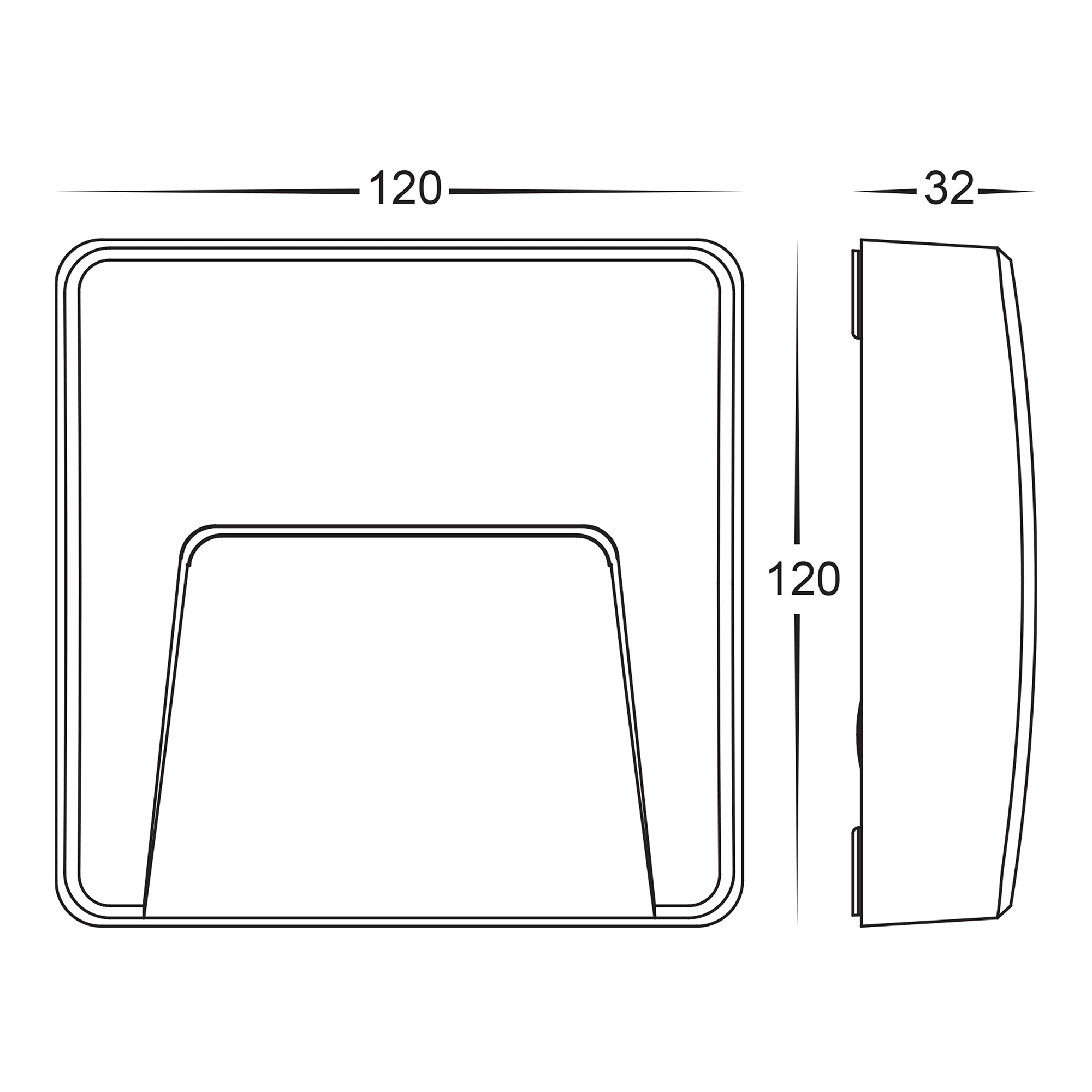HV3222T-WHT - Seefore Polycarbonate White LED Step Light