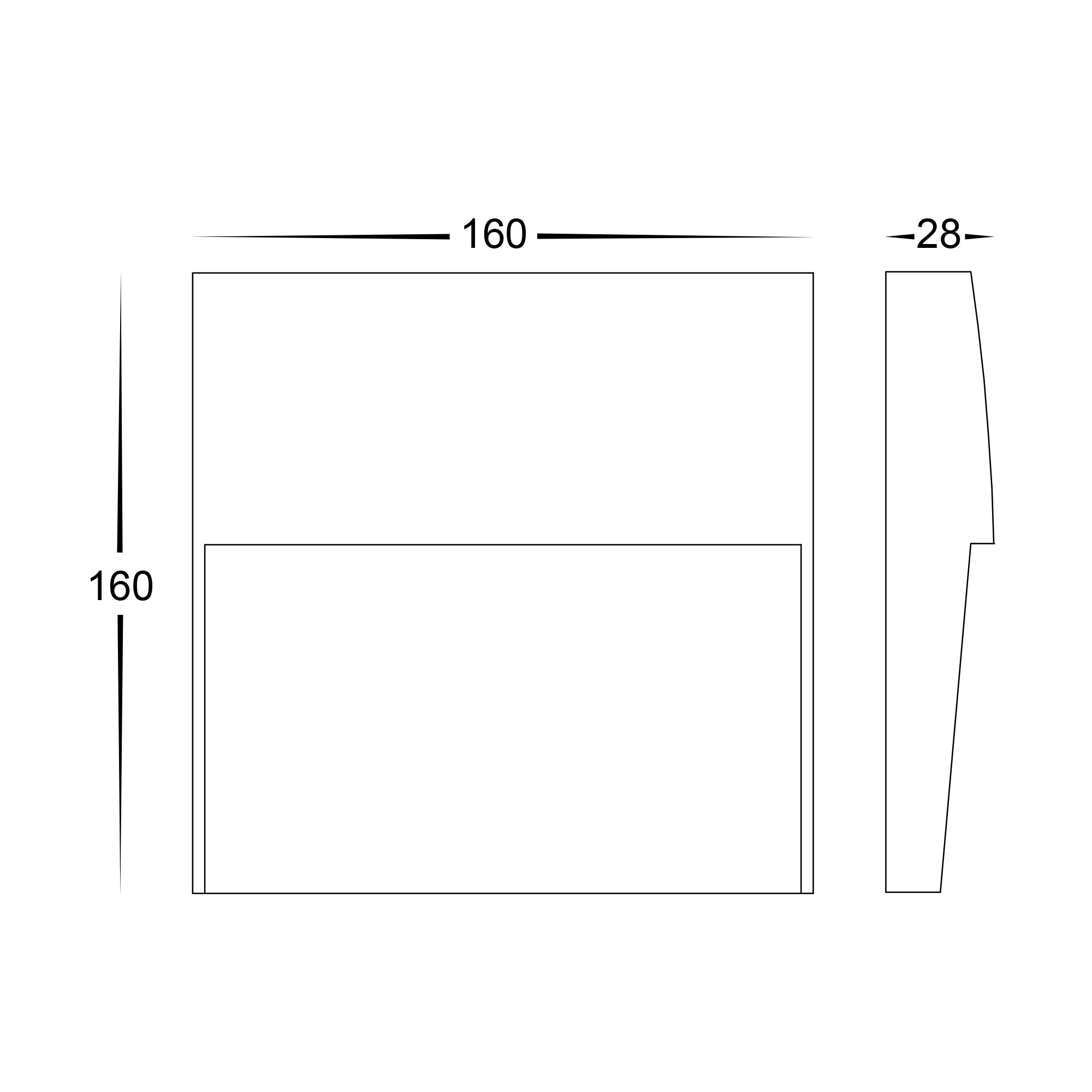 HV3269T-WHT-12V-SQ - Fino White Square LED Outdoor Step Light