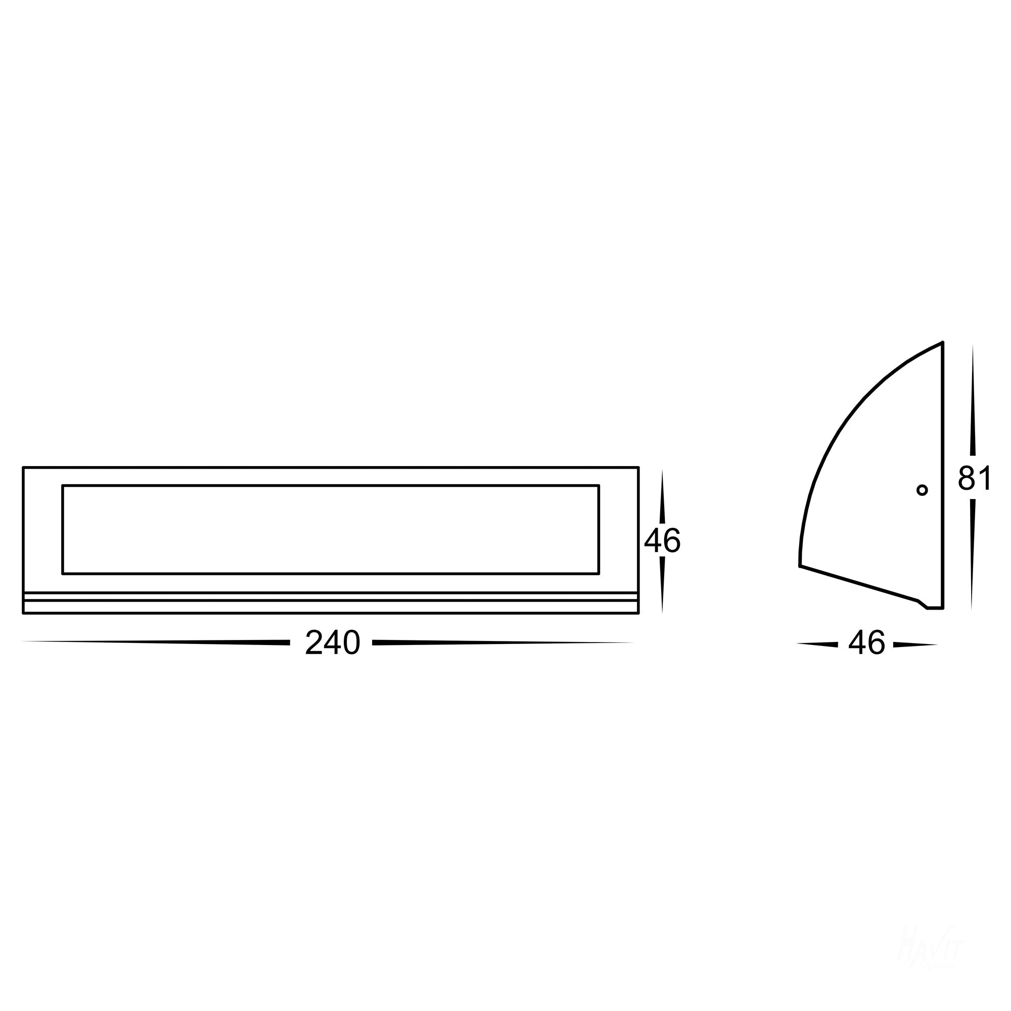 HV3272T-BLK-12V - Taso 10w Black TRI Colour LED Step Light