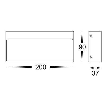 HV3275T-BLK - Virsma Black Rectangle LED Step lights