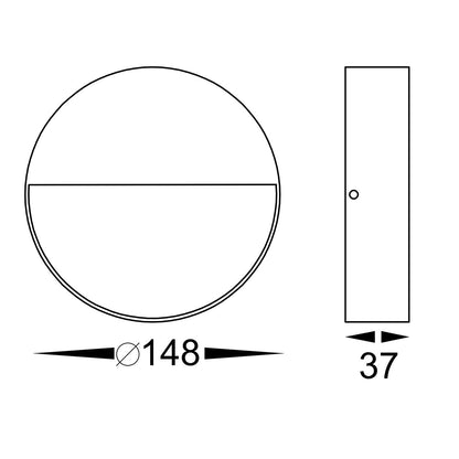 HV3277T-WHT - Virsma White Round LED Step lights