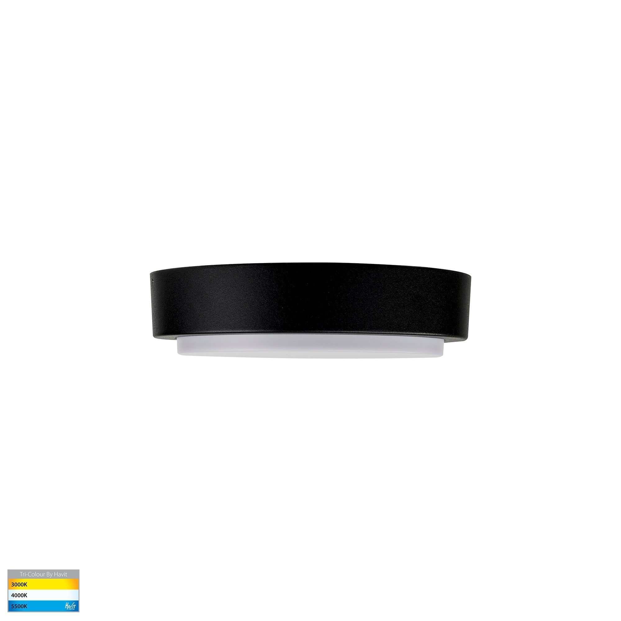 HV36051T-BLK - Liptor Black 10w Ceiling Mounted LED Oyster