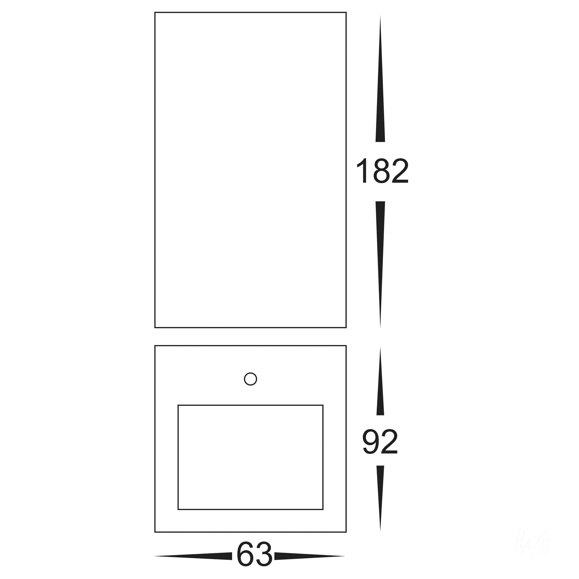 HV3633T-SS316 - Veldi 316 Stainless Steel Square TRI Colour Up & Down Wall Light