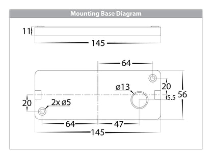 HV3647T-BLK - Essil Black Fixed Down LED Wall Light