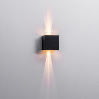 HV3658T-BLK-SQ | HV3658T-BLK-SQ-12V - Versa Black Square Up & Down Wall Light