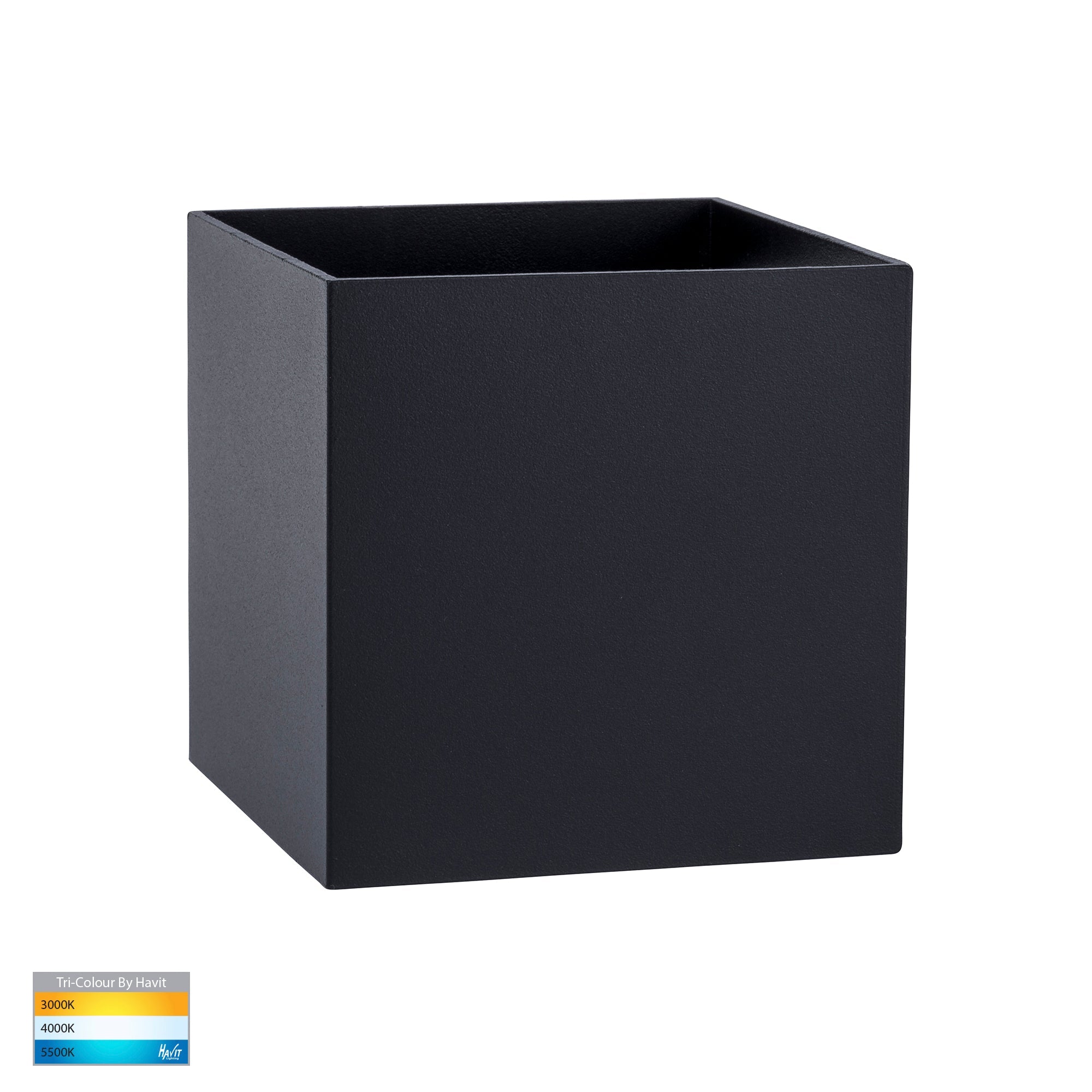 HV3658T-BLK-SQ | HV3658T-BLK-SQ-12V - Versa Black Square Up & Down Wall Light