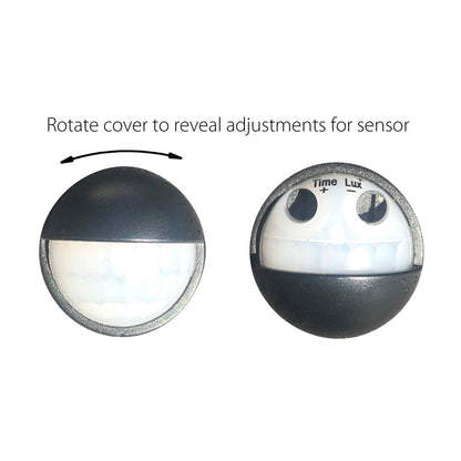 HV3684T-BLK - Revo Black Double Adjustable Wall Light With Sensor