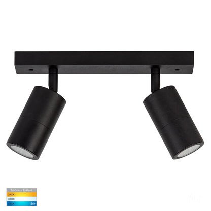 HV4001T-2-BLK - Tivah Black 2 Light TRI Colour LED Bar Lights