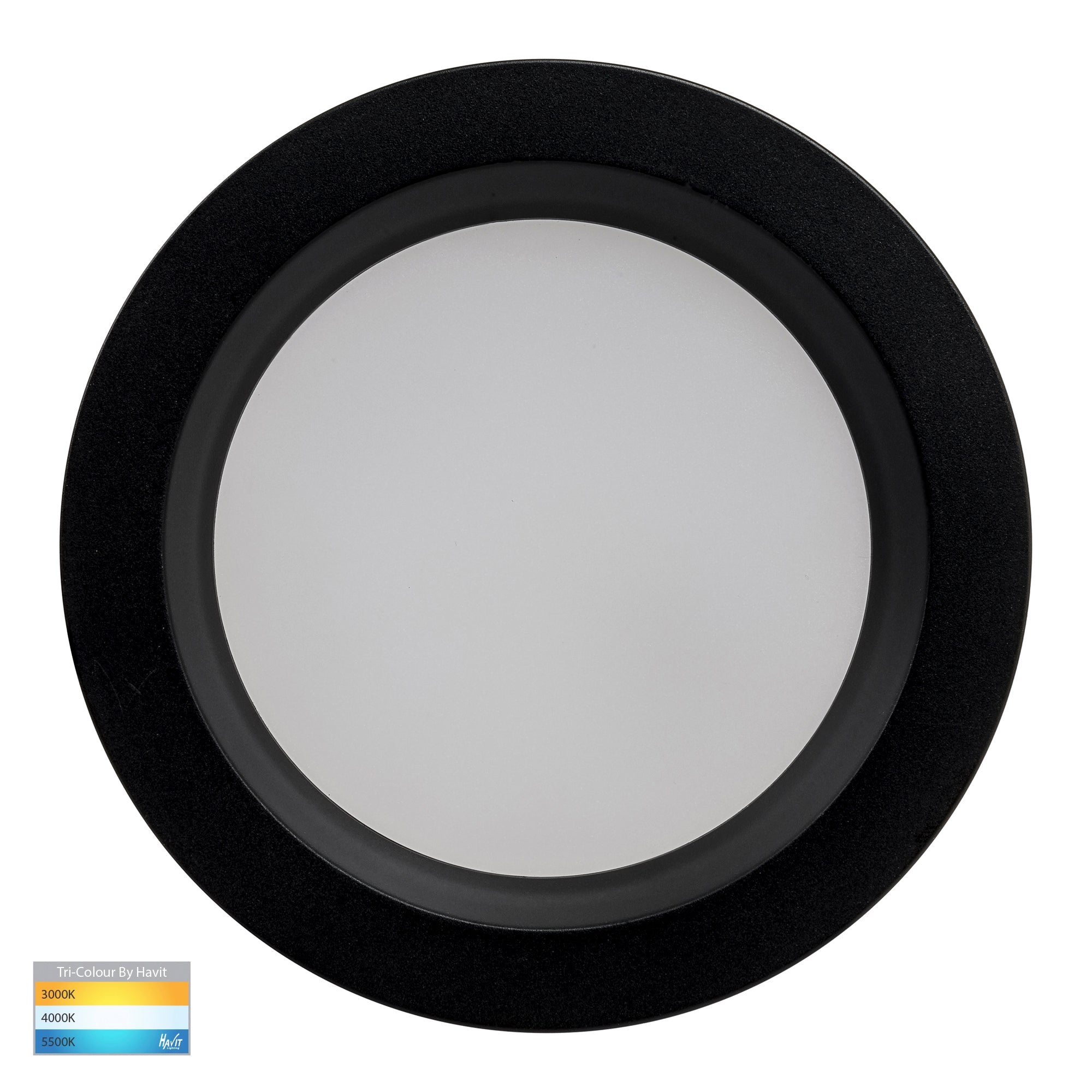 HV5522T-BLK - Polly Polycarbonate Black Fixed LED Downlight