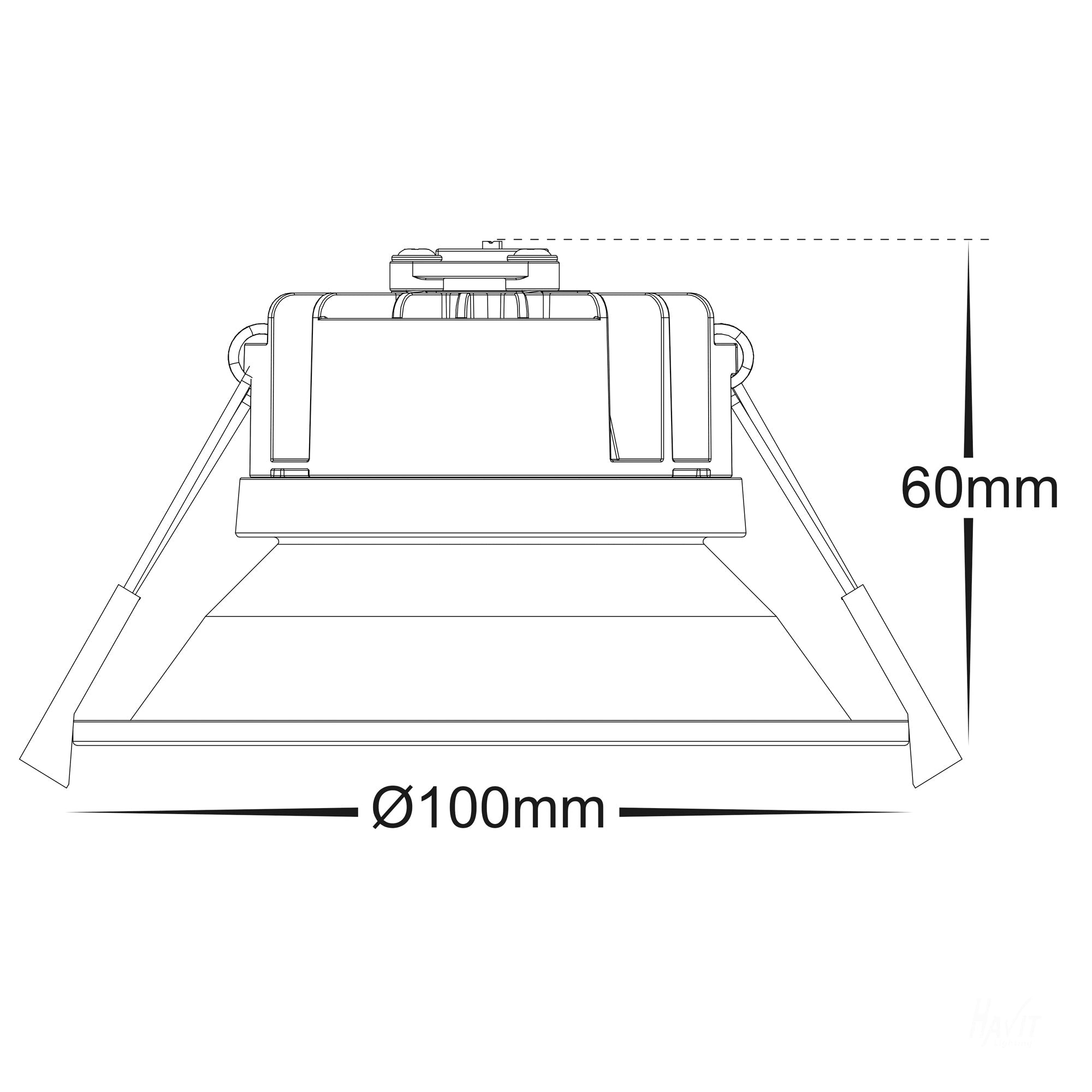 HV5528T-WHT - Gleam White Fixed LED Downlight