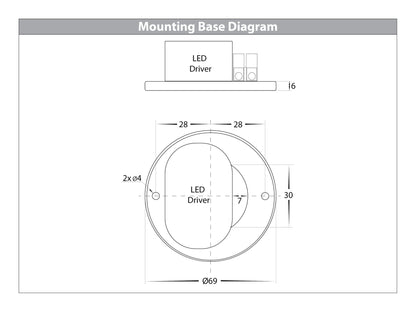 HV5802T-BLK | HV5802T-BLK-12V - Nella Black 7w Surface Mounted LED Downlight