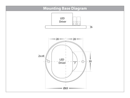 HV5802T-WHT | HV5802T-WHT-12V - Nella White 7w Surface Mounted LED Downlight