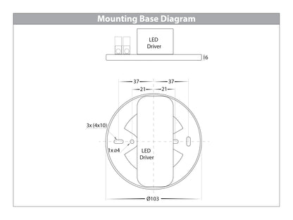 HV5803T-BLK | HV5803T-BLK-12V - Nella Black 12w Surface Mounted LED Downlight